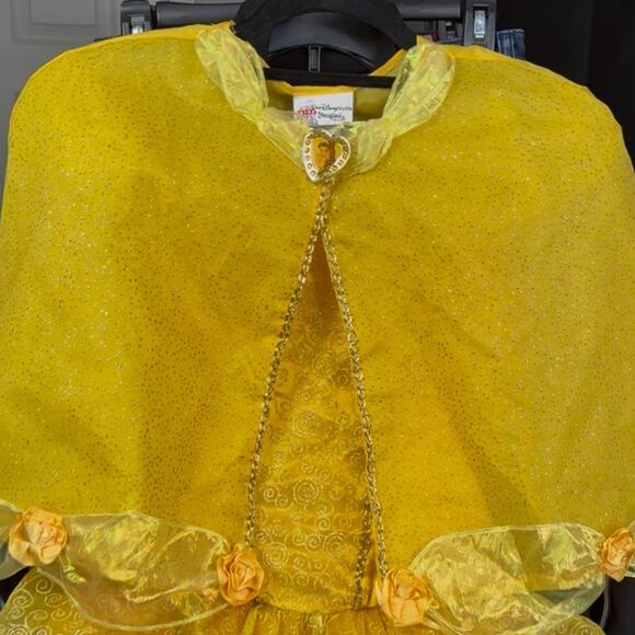 Deluxe Disney Belle Dress Beauty and The Beast ball Gown Princess Size L10-12 - Picture 6 of 8